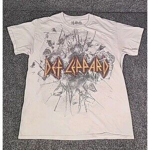 Def Leppard T-Shirt Men's M Short Sleeve Back By Popular Demand World Tour 2017